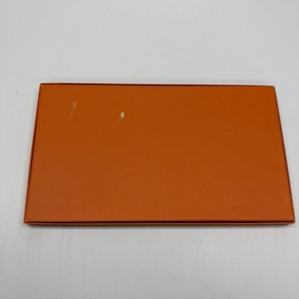 Authentic Hermes Orange Storage Shopping Gift Box Empty 13.5x7.5x1 Small